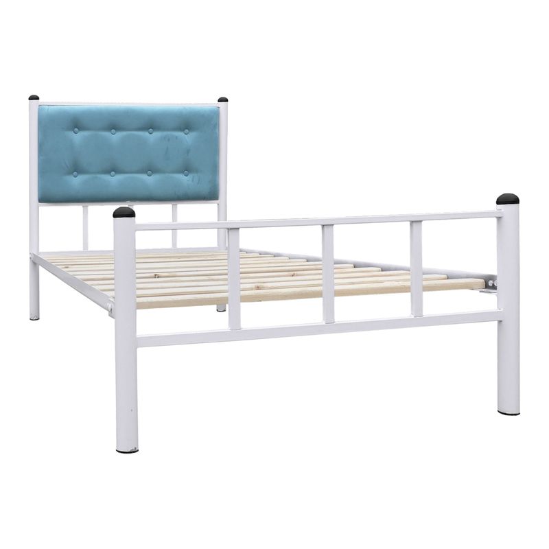 FUTONES Y MUEBLES - Cama Casual 1 Plaza Blanco/Calipso