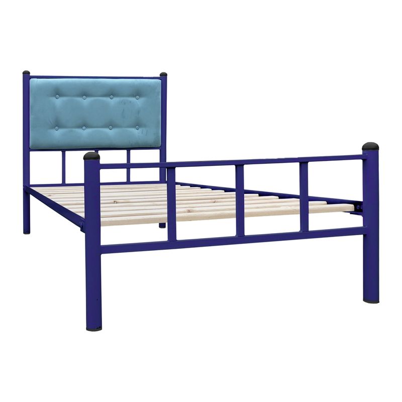FUTONES Y MUEBLES - Cama Casual 1 Plaza Azul/Calipso