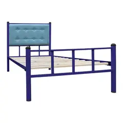 FUTONES Y MUEBLES - Cama Casual 1 Plaza Azul/Calipso