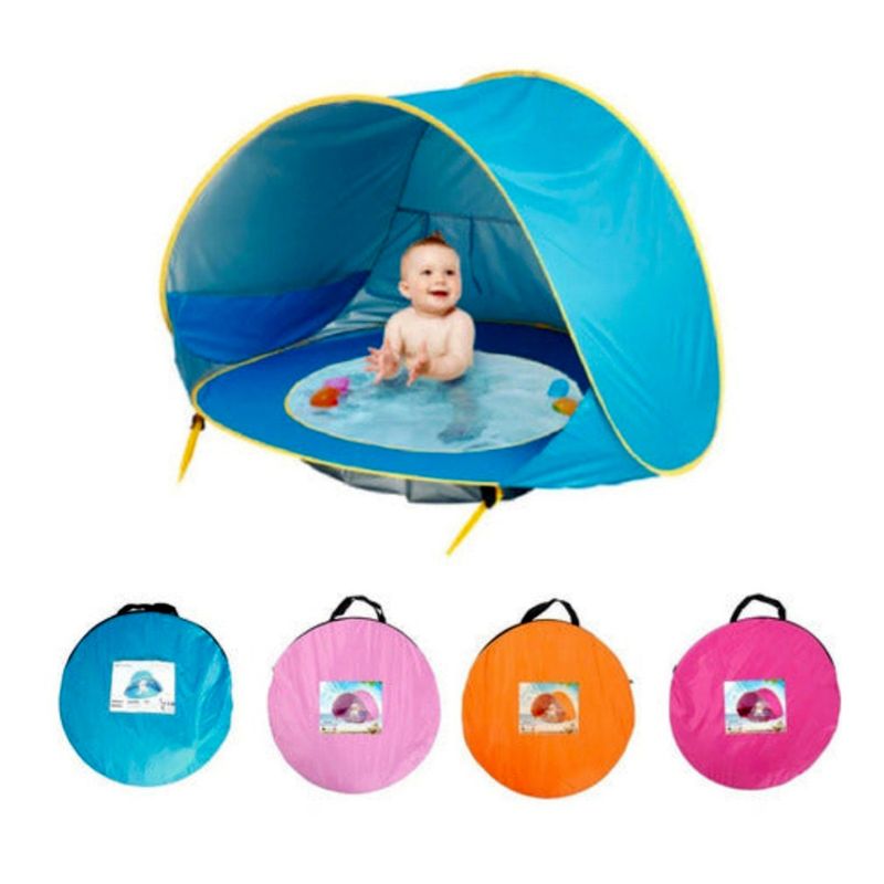 GENERICO - Carpa Piscina Bebe Niños Playa Plegable Niños Uv rosado