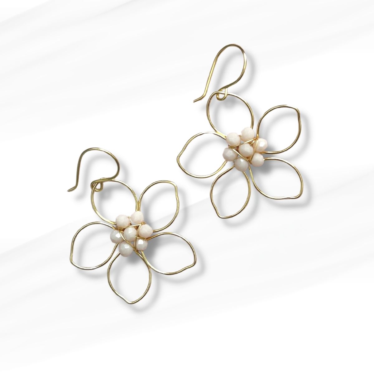 GENERICO - Aros Colgantes Flor En Alambrismo