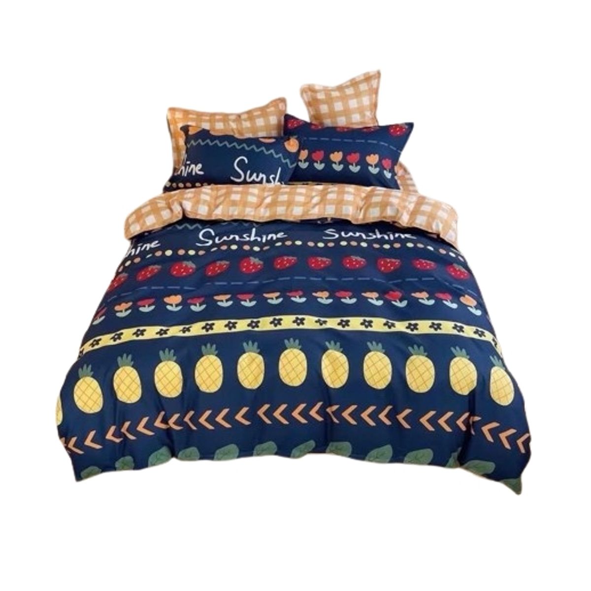 DIANA - CUBRECAMA QUILT DE VERANO 2 PLAZA OFERTA ESTAMPADO DE PIÑAS