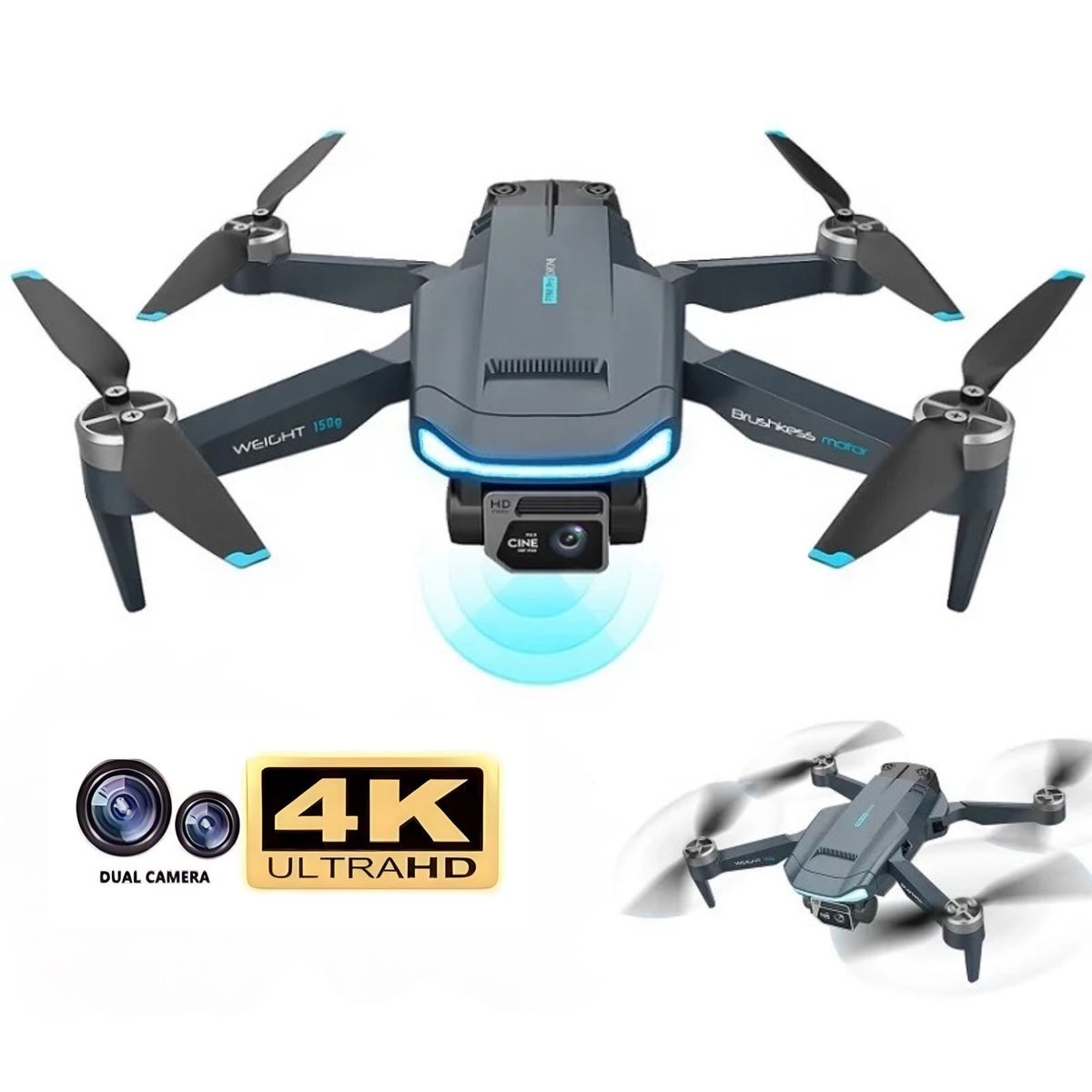 ACTUAL - Dron F194 Pro 4K HD 5G WIFI Doble Cámara Con GPS