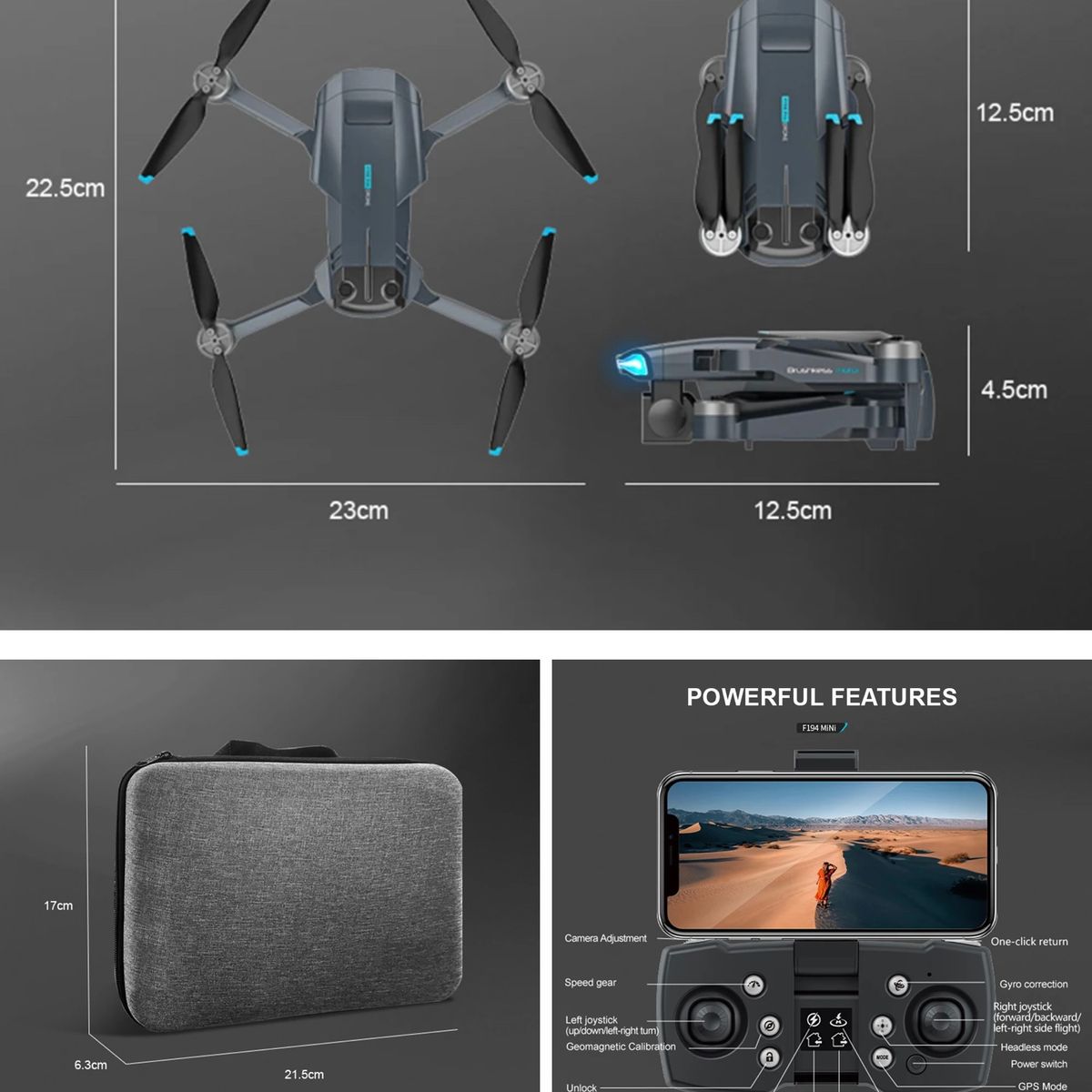 ACTUAL - Dron F194 Pro 4K HD 5G WIFI Doble Cámara Con GPS