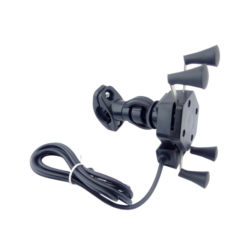 GENERICO - Porta celular con USB para moto