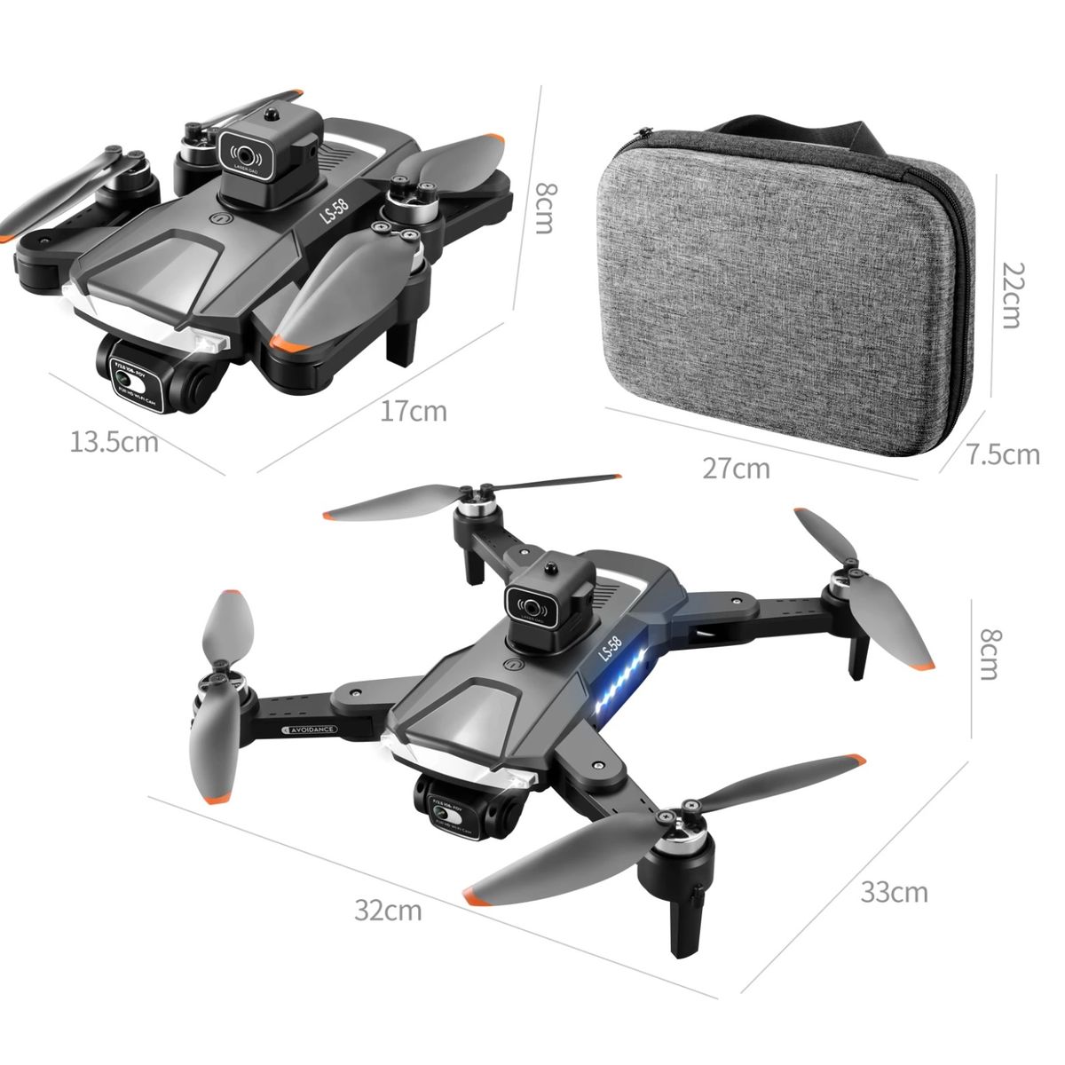 ACTUAL - Dron GPS  4K HD Cámara Dual Con WIFI 5G LS-58