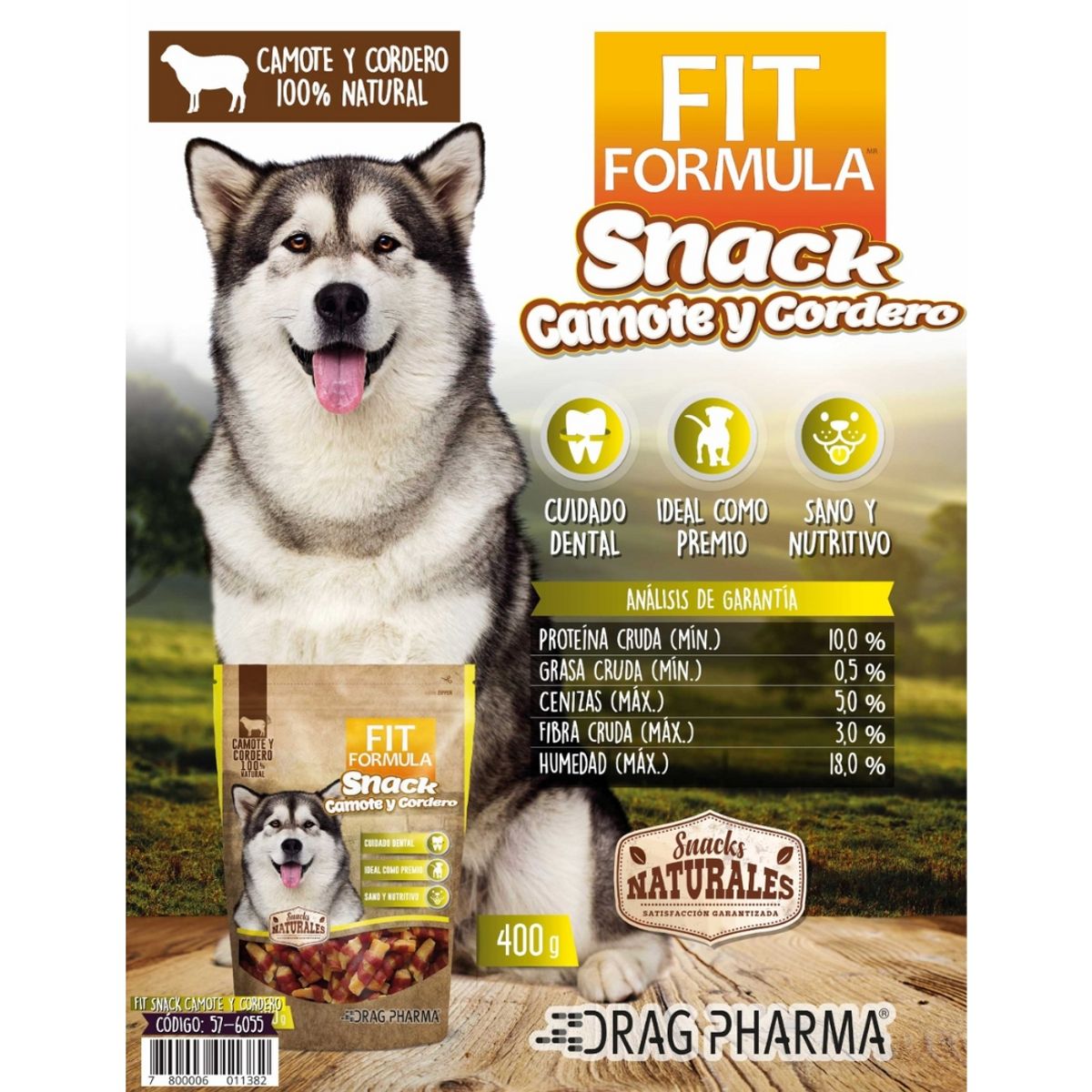 FIT FORMULA - Snack Perros Fit Fórmula Camote  Cordero 400gr