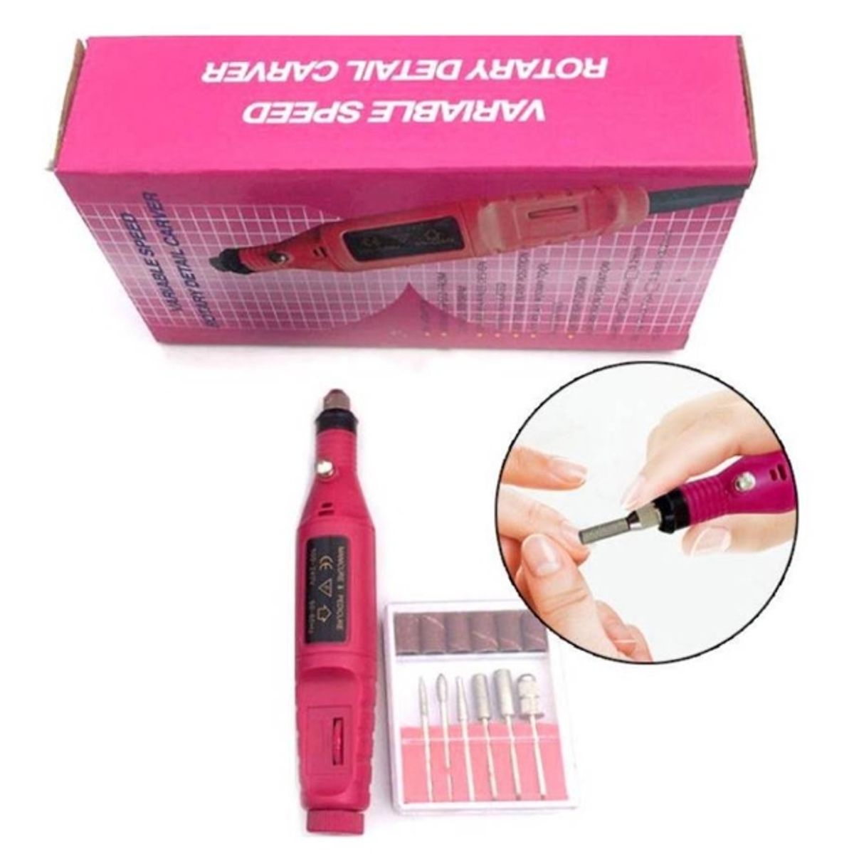 GENERICO - Kit Torno Profesional Manicure Pedicure Personal