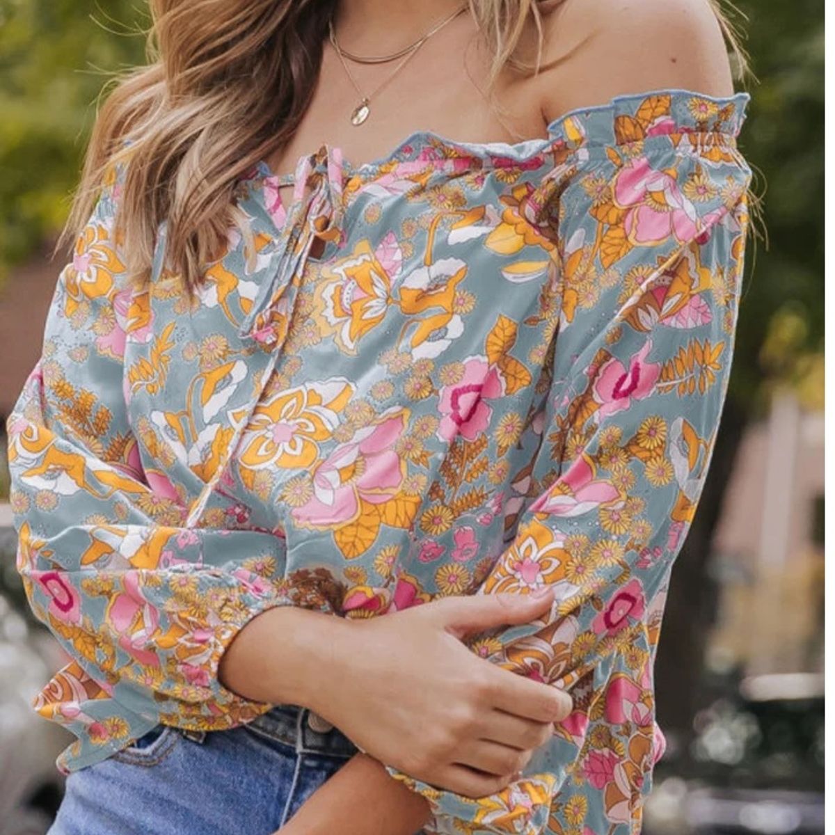 ARRAKASTA - Camisero bolsillo estampado talla M