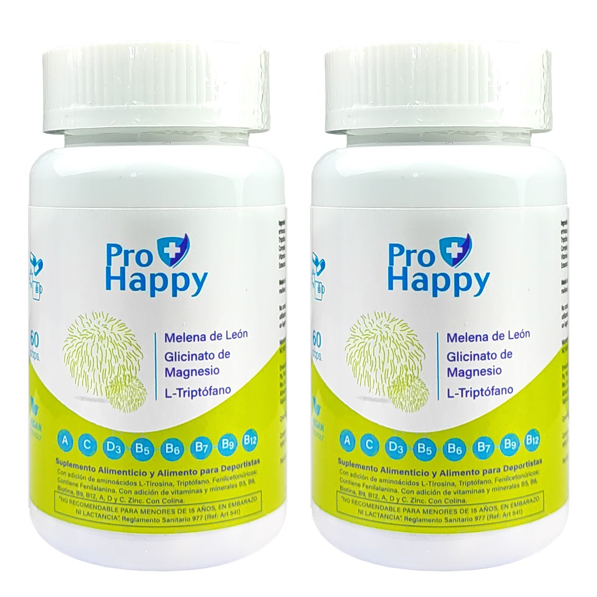 GENERICO - PRO HAPPY (MELENA DE LEON TRIPTOFANOGLICINATO DE MAGNESIO) 2 UNID