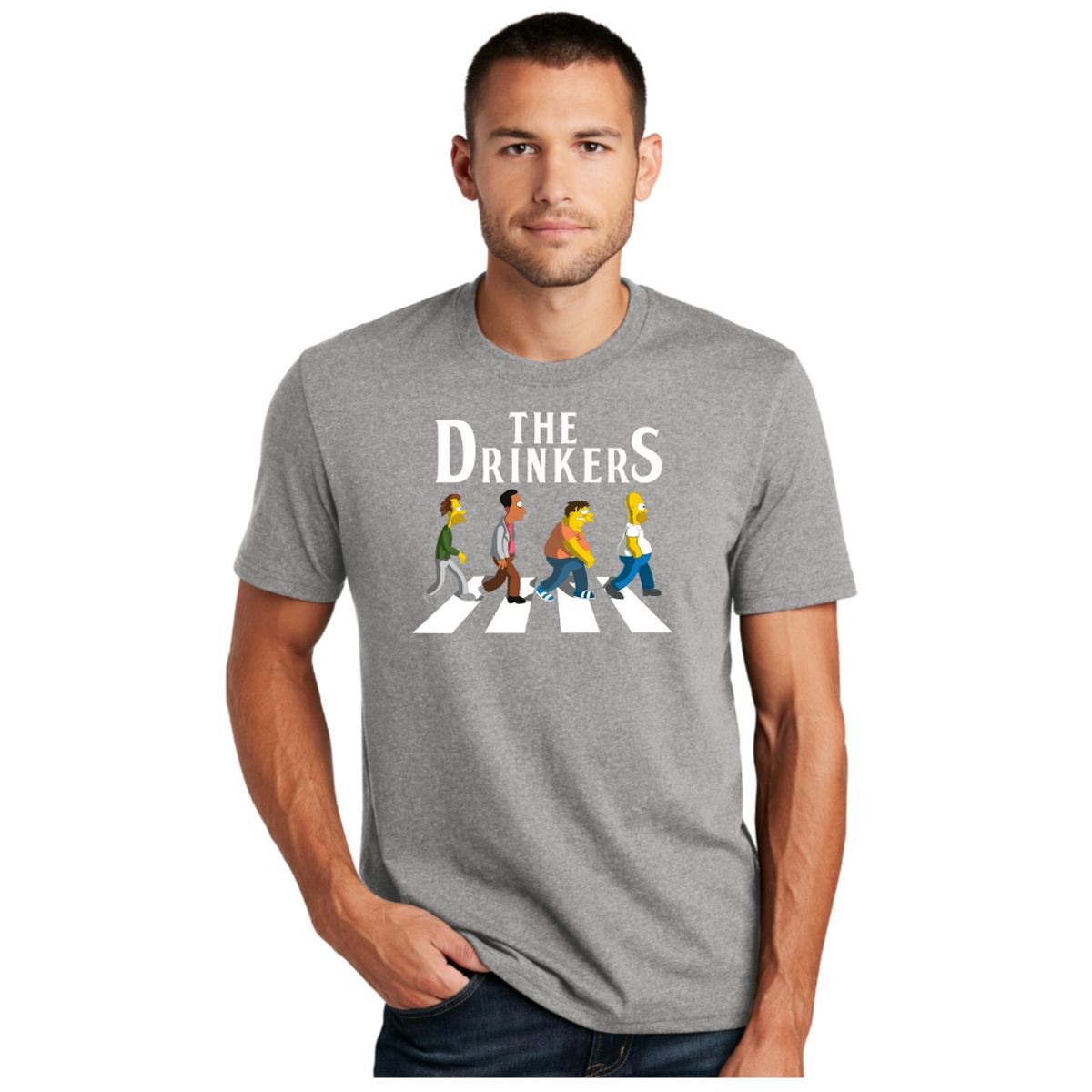 GENERICO - Polera Estampado DTF Los Simpsons The Drinkers / 002