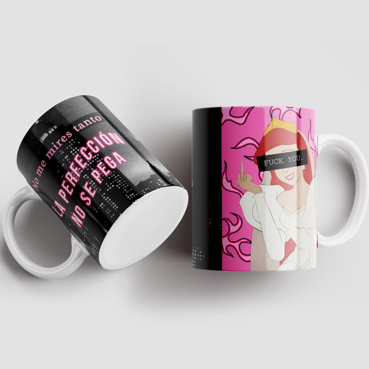 GENERICO - Tazón PRINCESA DARK - Mug La Perfeccion No Se Pega