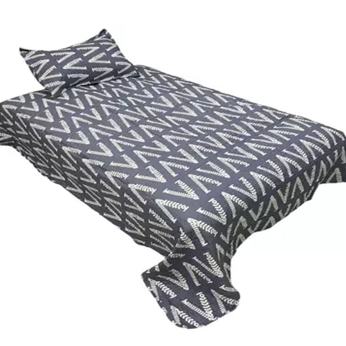 GENERICO - CUBRECAMA QUILT 100% ALGODON 1.5 PLAZA CON DISEÑO MODERNO FLECHAS
