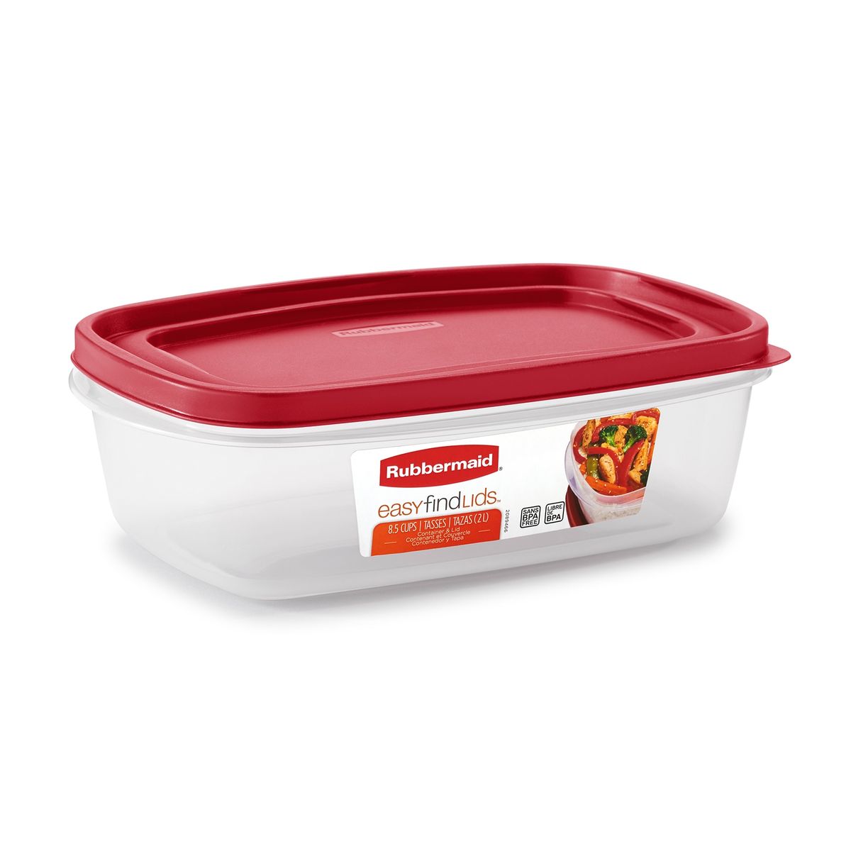 RUBBERMAID - Set de 4 Contenedores Herméticos Easy Find Lids Rubbermaid de 2 L