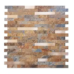MERCAR RAY - Mosaico autoadhesivo PVC-aluminio 30,6 cm x 29,7 cm Salpicadero