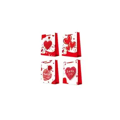 GENERICO - Bolsa de regalo corazón 3d 30x40x12cm Diseño aleatorio