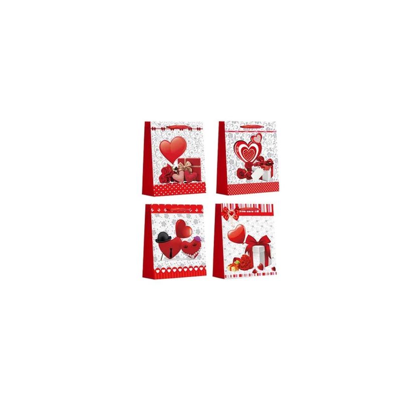 GENERICO - Bolsa de regalo corazones 30x40x12cm Diseño aleatorio