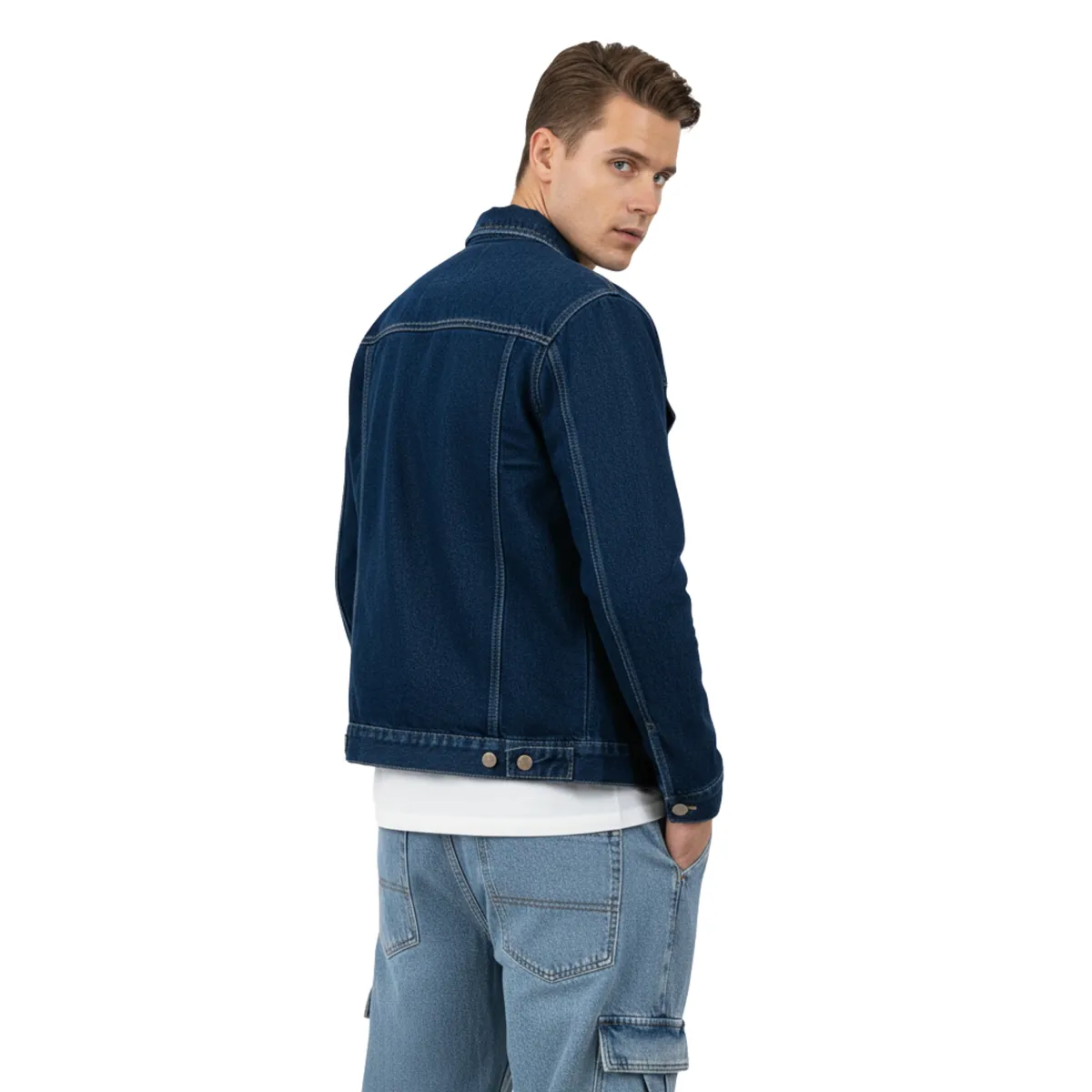 D'JOE - Chaqueta Jeans Mezclilla Azul Clasico Hombre