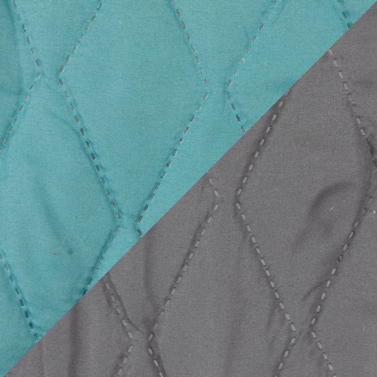 MASEL - Quilt Bicolor Masel 1,5 plazas Gris-Turquesa