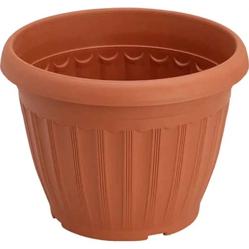 GENERICO - Pack 10 Maceteros Lujo Redondo 30 Cms. Terracota para jardin