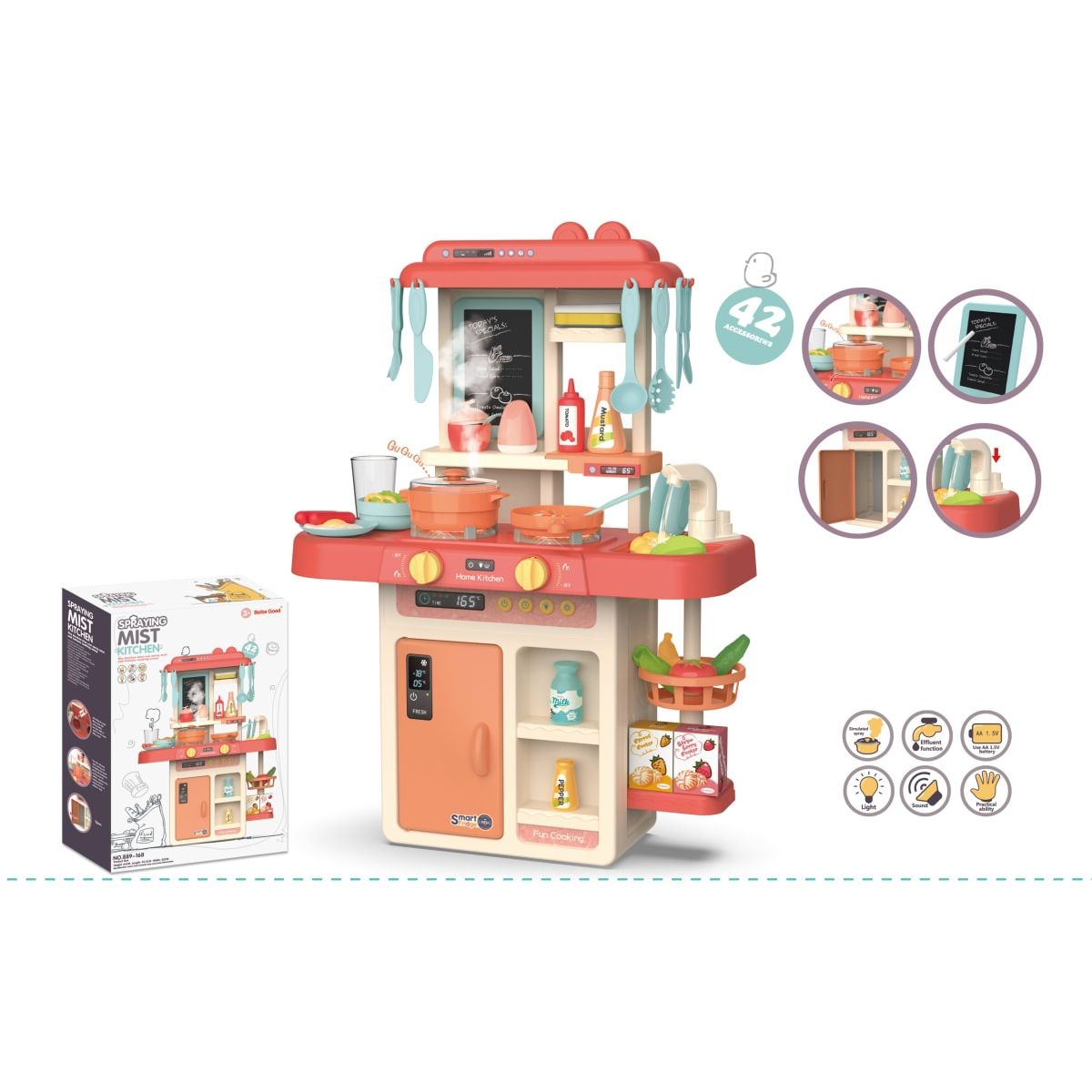 OEM - COCINA INFANTIL SONIDO VAPOR MUSICAL