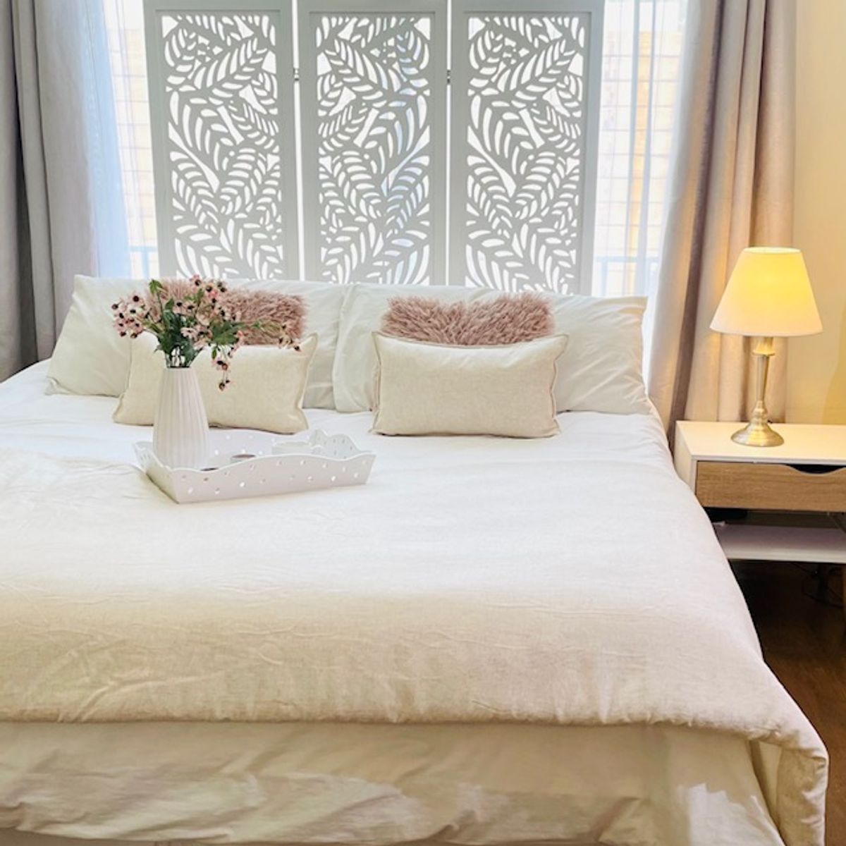 ANTONIA PAZ - Set Piecera Lino Crudo 90 X 230 cm +  2 cojines