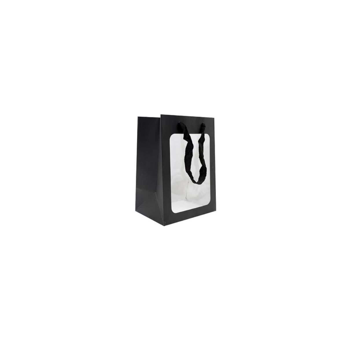 GENERICO - Bolsa de regalo con ventana 35x25x18cm negro