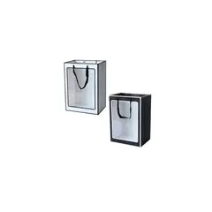 GENERICO - Bolsa de regalo de ventana color aleatorio 25x18x13cm 1pcs