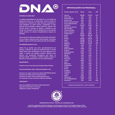 Imagen 2 del producto Proteína Dairy Whey DNA® – Sabor Vainilla Sin Edulcorante – Pote – 1 Kilo
