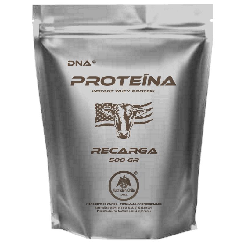 NUTRICION CHILE DNA - PROTEINA DNA® - ABSOLUTAMENTE PURA - RECARGA - 500GR
