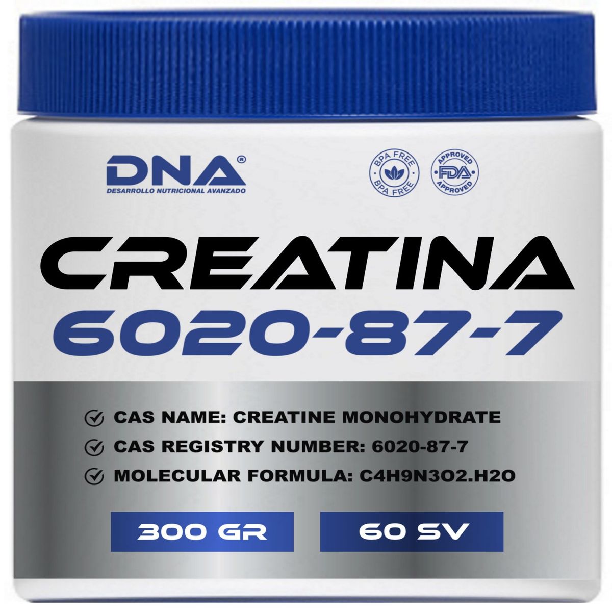 DNA - CREATINA DNA® - ABSOLUTAMENTE PURA - POTE - 300GR