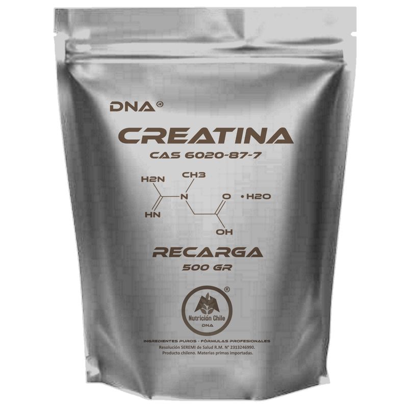NUTRICION CHILE DNA - CREATINA DNA® - ABSOLUTAMENTE PURA - RECARGA - 500GR