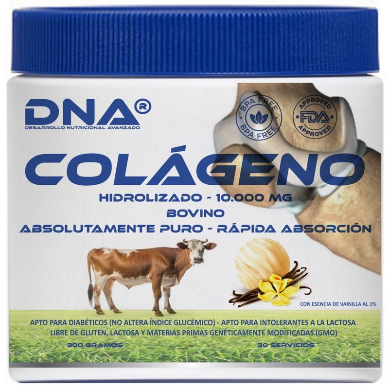 NUTRICION CHILE DNA - COLÁGENO DNA® - SABOR VAINILLA - POTE - 300GR