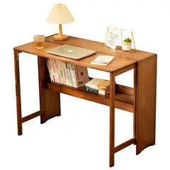 HALMAN - Color Té Escritorios Plegable Muebles Oficina De Bambú 103x55x76cm