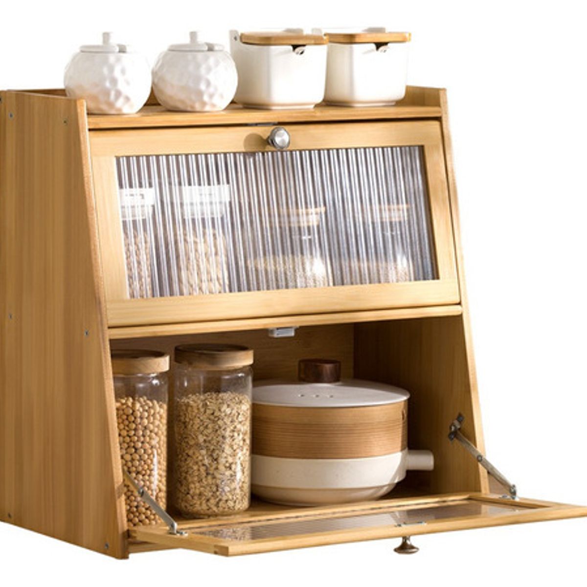 HALMAN - Organizador Esquinero Bambú 3 Niveles Platos Cocina