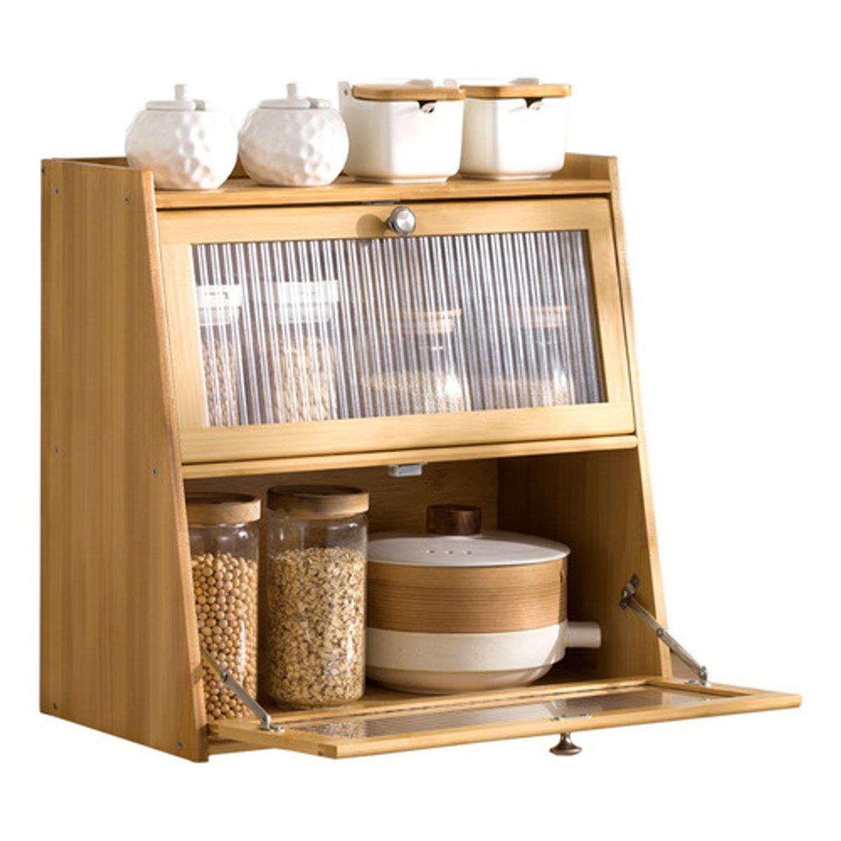 HALMAN - Organizador Esquinero Bambú 3 Niveles Platos Cocina