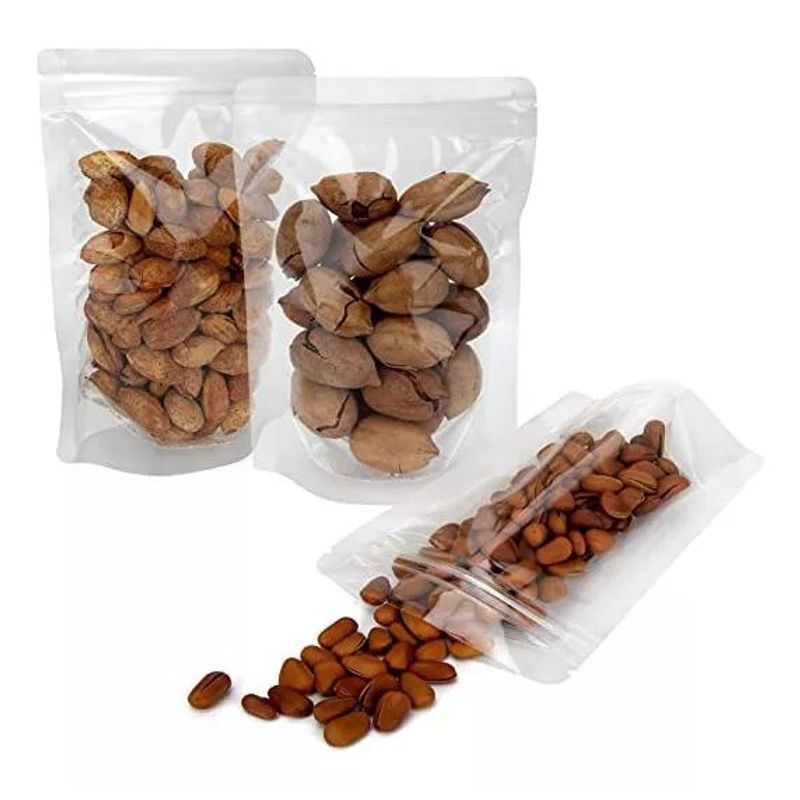 KUANGYE - 150 Bolsas Doypack Trasparente 12x20x4 Cm Cierre Hermético