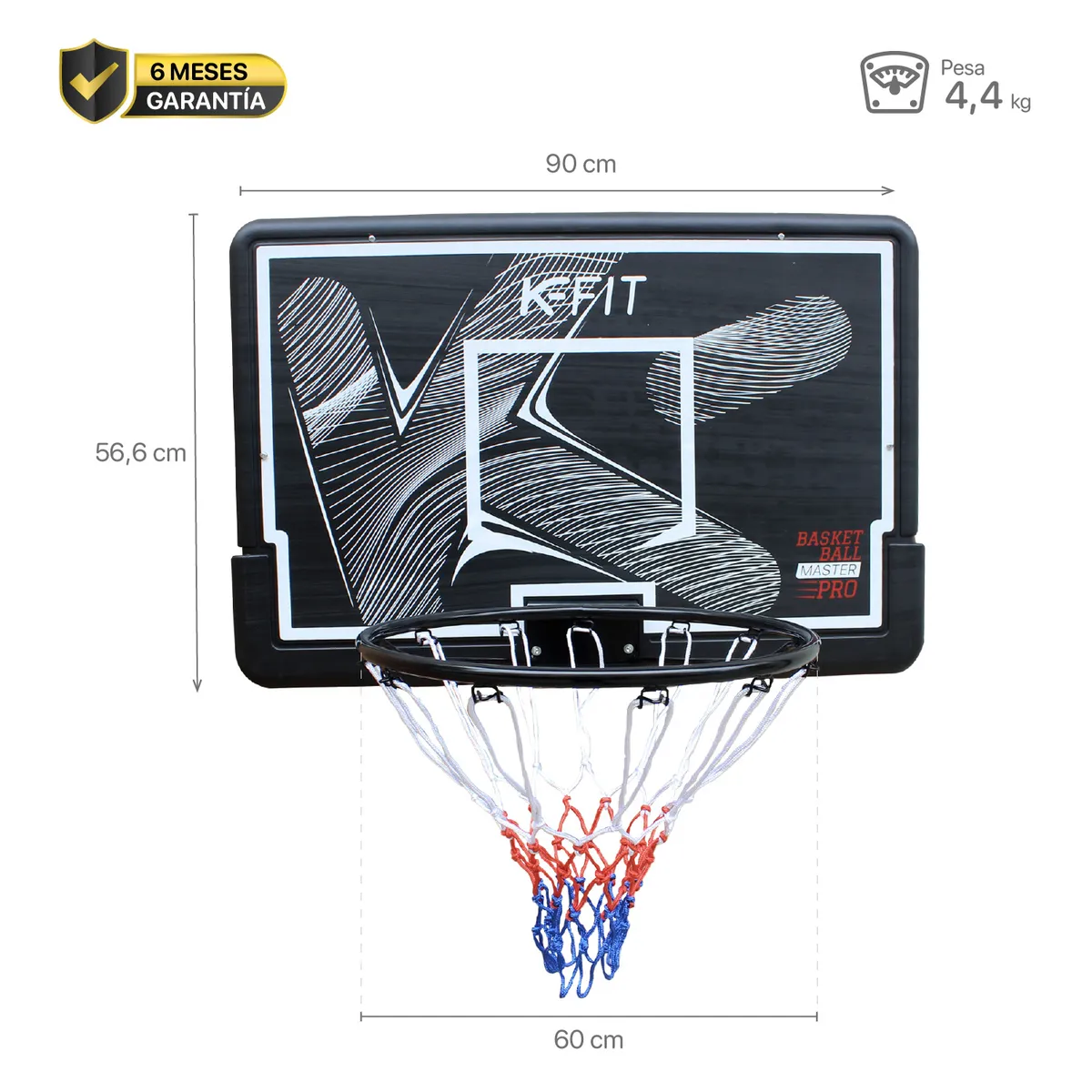 K FIT - Aro de Basketball de Pared K-FIT