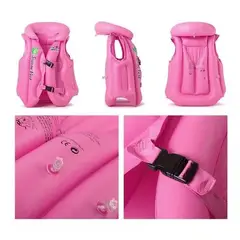 GENERICO - Chaleco inflable para niños entre 3 y 6 años [ rosa ]