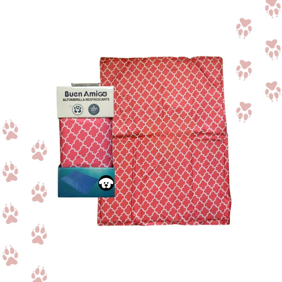 GENERICO - Cama Fria de Verano para Mascotas 96x80 cm  Coral