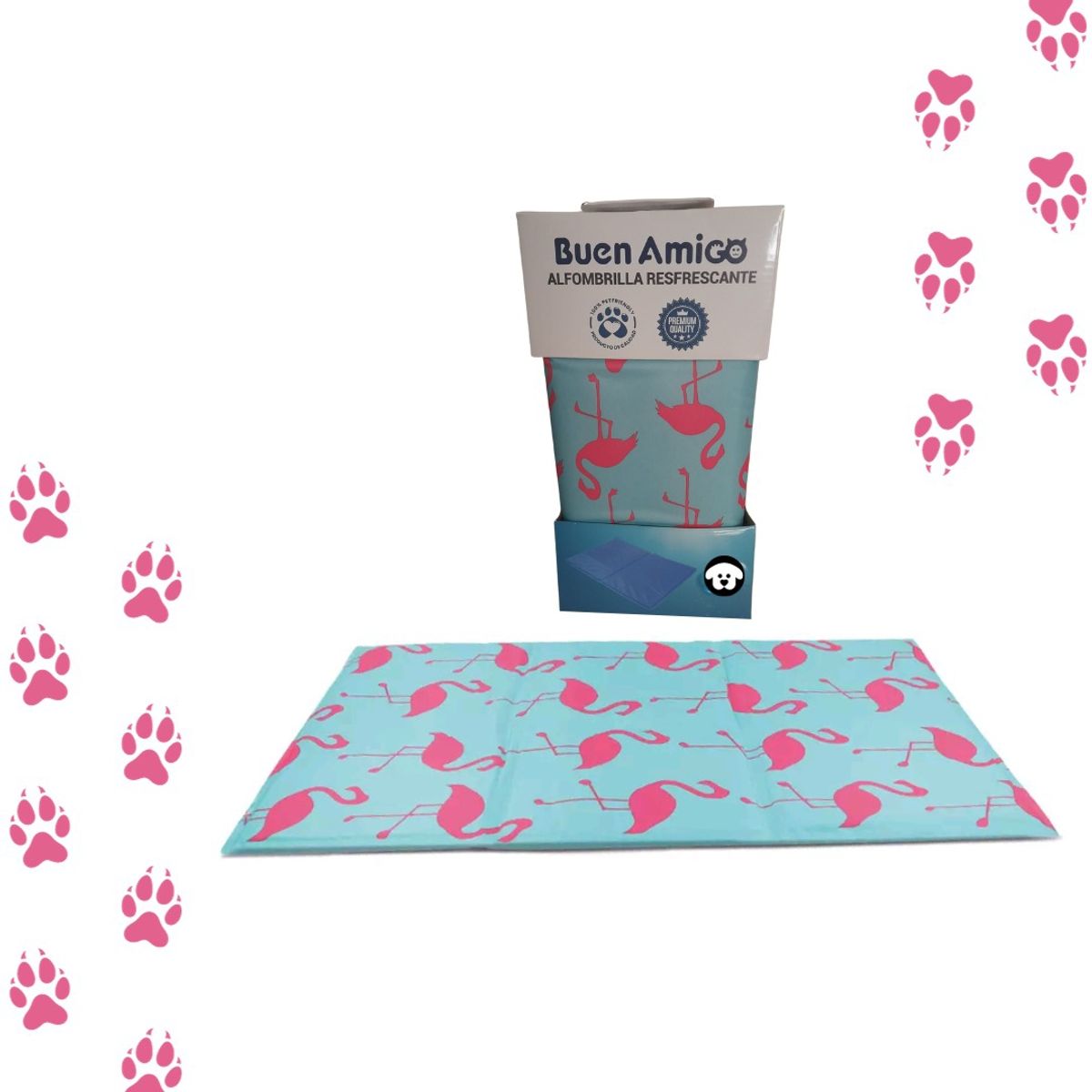 GENERICO - Cama Fria de Verano para Mascotas 96x80 cm Flamingo