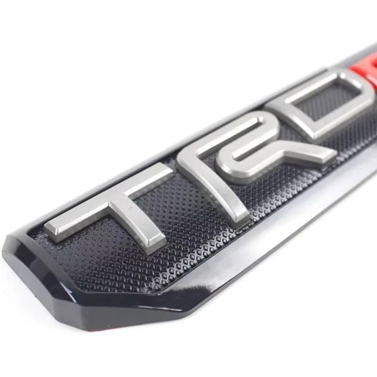 GENERICO - Emblema insignia 3D TRD PRO etiqueta negro letra gris y rojo