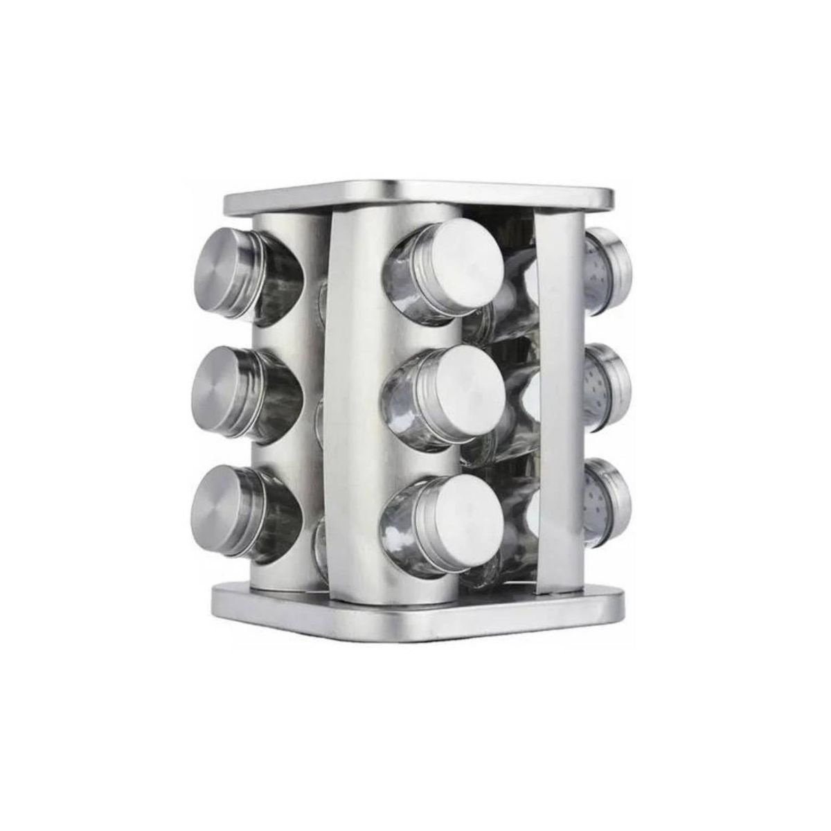 GENERICO - Set De Especiero Metálico 12 Piezas Condimentos Aliños Especies