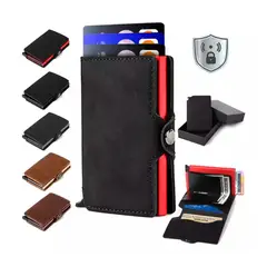 GENERICO - Billetera Minimalista Con Rfid De Cuero Para Hombre