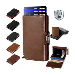 GENERICO - Billetera Minimalista Con Rfid De Cuero Para Hombre