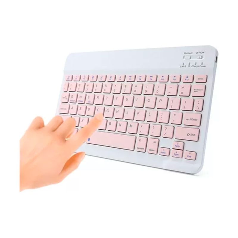 GENERICO - Teclado Bluetooth Inalámbrico Español Para iPad Y Tablet Rosa