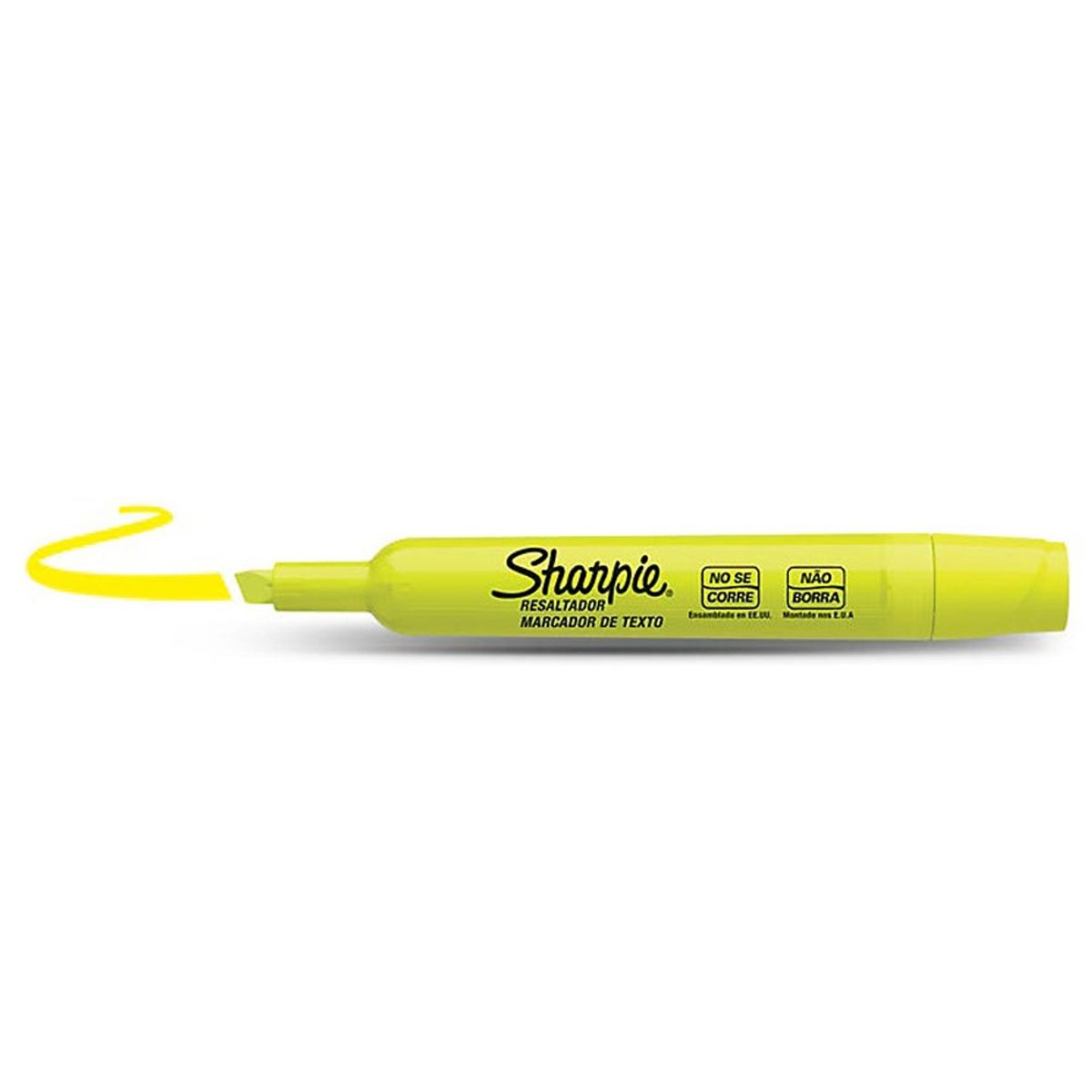 SHARPIE - Destacador Sharpie Punta Biselada Amarillo X 12 ud