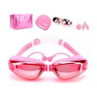 Kit Gafas De Natación Sin Fugas Protección Uv 6 En 1 Rosa