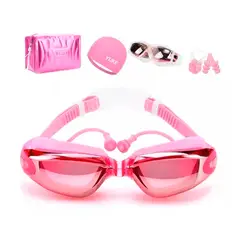 GENERICO - Kit Gafas De Natación Sin Fugas Protección Uv 6 En 1 Rosa