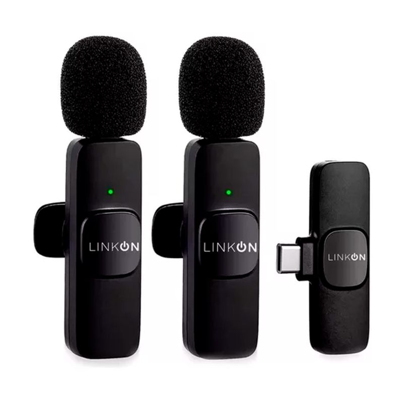 GENERICO - Microfono Inalambrico Solapa Lavalier Profesional Entrada USB C